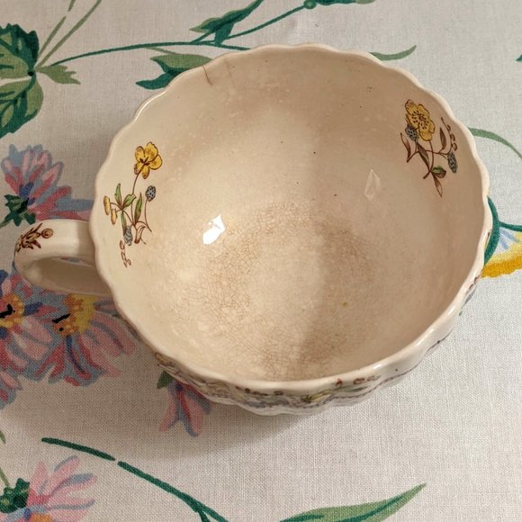 Charming antique Spode Copeland Buttercup trio cup / saucer / bread butter plate - Picture 9 of 10